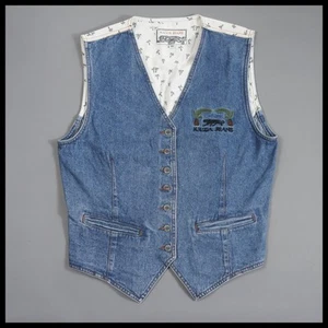Italienische Jeansweste Damen Vintage - Größe 46 UK 12 - Krizia Jeansblau 90er - Bild 1 von 18