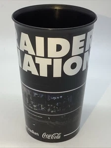 Las Vegas Raiders Raider Nation Allegiant Stadium Black Plastic Coca Cola Cup - Picture 1 of 7