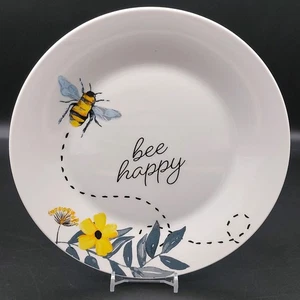 "Plato de ensalada feliz abeja Royal Norfolk flores blanco amarillo 7,5""" - Imagen 1 de 18