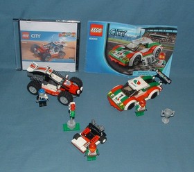 CITY, RACE SETS 60053 CAR / 30314 GO-CART / 60145 BUGGY - LEGO - USED