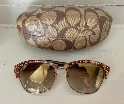 COACH MICHAYLA BROWN OCELOT SUNGLASSES FRAMES 57-15-135 113791 - Image 1 of 3