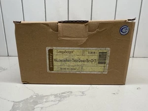JUEGO DE 3 PLATOS PARA SERVIR GOLOSINAS DE FIESTA LONGABERGER HALLOWEEN NUEVO EN CAJA - ENVÍO GRATUITO - Imagen 1 de 10