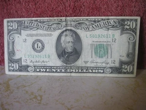 1950 A TWENTY DOLLAR BILL L 50192611 B - Picture 1 of 2