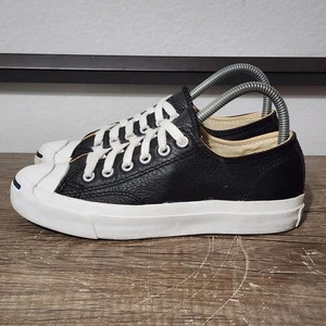 Converse Jack Purcell Ox Leder Damenschuhe Sneaker Gr. 5,5 schwarz - Bild 1 von 9