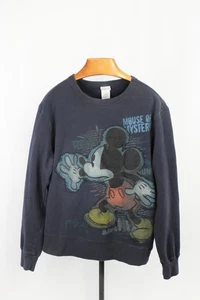 Sudadera polar de algodón DISNEY azul marino Mickey Mouse "Mouse of Mystery", talla L - Imagen 1 de 11