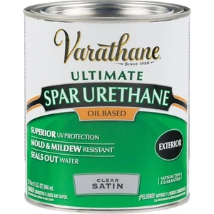 Varathane Satin Clear Exterior Spar Urethane, 1 Qt. 9341H Varathane 9341H - Picture 1 of 1