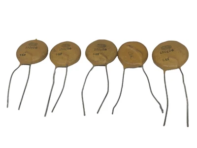 5x Condensadores Solares Vintage Tostados 150 +-5% 5 KV NOS Lote de 5 Foto 1 de 2