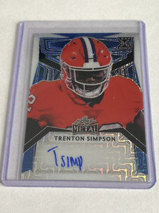 Trenton Simpson 2023 Leaf Metal Mojo Blue Auto /4