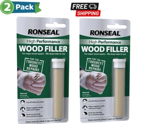 Ronseal High Performance Durable Wood Filler Putty Natural 26g - Pack of 2 - Picture 1 of 2