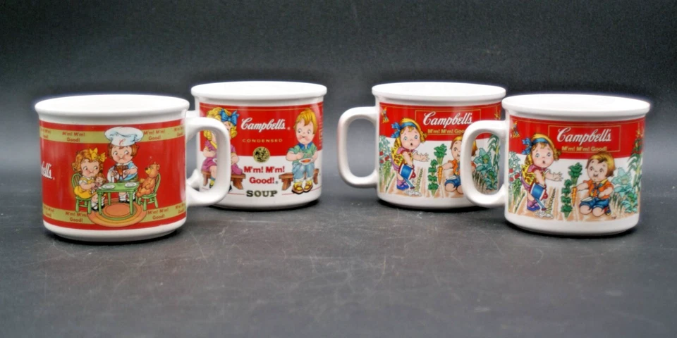 Lot Of 4 Campbell's Kids Soup Mugs Cups By Westwood 3- 1993 Vintage 1-1998 - Image 1 of 4