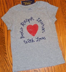POLO RALPH LAUREN AUTHENTIC TODDLERS GIRLS BRAND NEW ORIGINAL T-SHIRT Sz 6, NWT - Picture 1 of 2