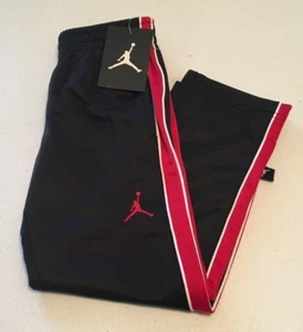 NIKE AIR JORDAN ATHLETIC SWEAT PANTS BOY'S YOUTH SIZE - 4 BLACK/RED/WHITE NWT - Picture 1 of 3