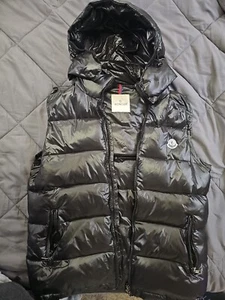 Very Lightly Warn Moncler Black Vest Hoodie Perfect Condition. - Picture 1 of 1