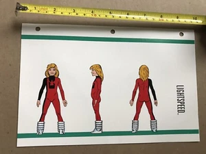 Vintage Marvel Figur LIGHTSPEED Bio Marvel Comic Blatt Karte RAR - Bild 1 von 2