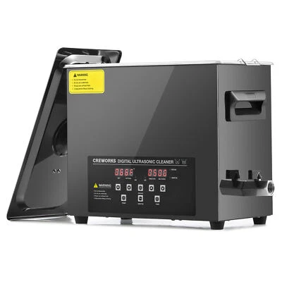 CREWORKS 6L Ultrasonic Cleaner Titanium Steel 600W Heater w/ Degas & Gentle Mode