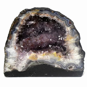 7,6 Zoll Kathedrale Amethyst Cluster natürliches Druzy Mineral Quarz Kristall Geode Brasilien - Bild 1 von 9