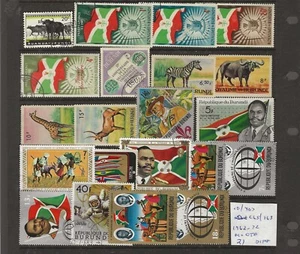 BURUNDI...Sc #10/407 y C65/C163...M y U... 1962/72... 21 diferentes... buenos temas - Imagen 1 de 1