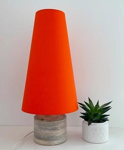 Lampshade Bright Orange Cotton Cone Tapered Conical Light Shade - Picture 1 of 11