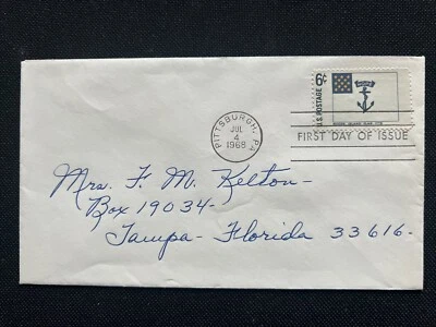1349 Historic Flag Series Rhode Island 1775 No Cachet Jul 4 1968 Pittsburgh PA - Image 1 of 2