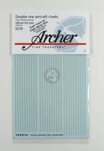 Remaches de avión Archer 1/48 (y 1/32) de doble fila (,23 mm con 3 espaciamientos) AR88141 - Imagen 1 de 1