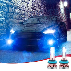 H11 H8 H9 LED Fog Lights Conversion Bulbs Kit 100W 8000K Ice Blue Plug And Play - Picture 1 of 13