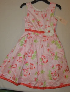 Girl's Jona Michelle Pink Floral Sleeveless Sundress Dress Sizes 7, 8, 10, 12 - Picture 1 of 4