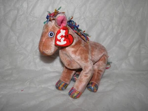 TY Beanie Baby Babies - THE HORSE Chinese Zodiac Vintage Plush Toy Pony 7" - Picture 1 of 5