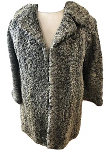 GENUINE Men Gray Persian LAMB Fur COAT Jacket Sz.S (38) n.526 - Picture 1 of 6