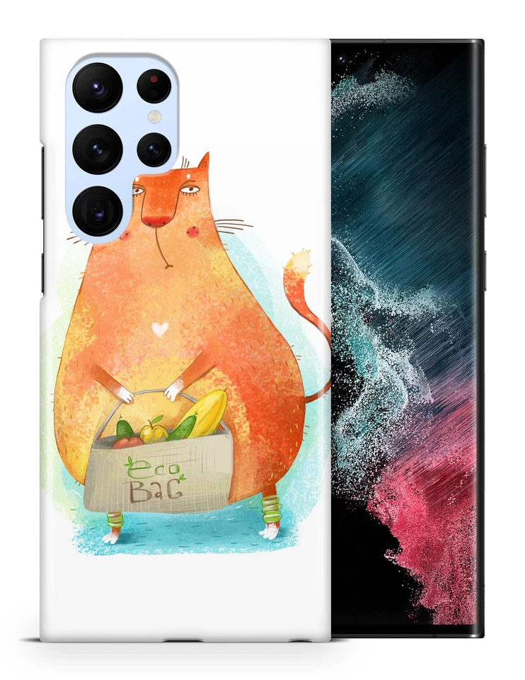 CASE COVER FOR SAMSUNG GALAXY|ECO FRIENDLY ANIMAL CAT - Image 1 of 1