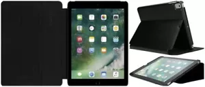 Genuine Speck Black Leather Folio Case - iPad Pro 9.7" 2018, iPad Air and Air 2 - Picture 1 of 7