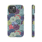 seamless Succulent pattern Tough iPhone 15 Cases