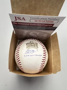 Tommy La Stella Autographed World Series Baseball Inscribed 2016 WS Champs JSA - Picture 1 of 2