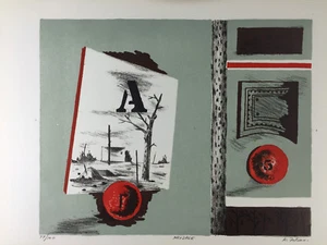 KARL FORTESS ORIGINAL SIGNED LITHOGRAPH "PAYSAGE" AAA - Picture 1 of 5