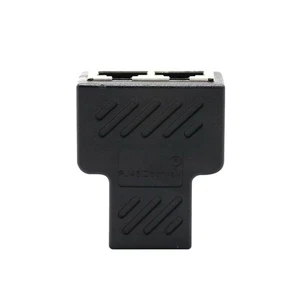 RJ45 Splitter Adapter 1 To 2 Ways Dual Female Port CAT5/6 LAN Ethernet Cable E - Photo 1/10