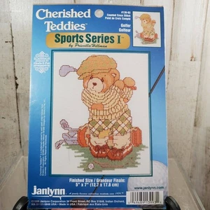 Janlynn Cherished Teddies Serie Deportiva Golfista Punto de Cruz Oso Golfista - Imagen 1 de 6