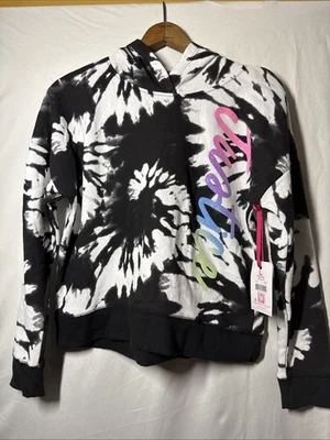 Sudadera con capucha Justice Girls blanca y negra tie dye talla grande (12/14) nueva con etiquetas Foto 1 de 4