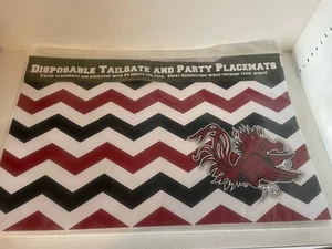 South Carolina Gamecocks Disposable Tailgate & Party Placemats 24 Pk Football - Picture 1 of 4