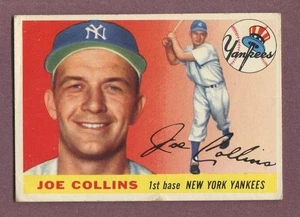 1955 TOPPS JOE COLLINS #63 - NEW YORK YANKEES - VG wrinkle (2591) - Picture 1 of 2