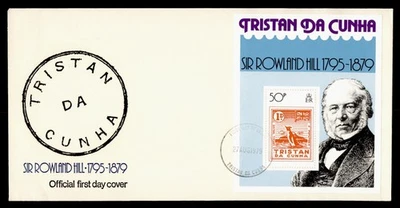 DR WHO 1979 TRISTAN DA CUNHA FDC SIR ROWLAND HILL SELLO ANIV S/S M61607 Foto 1 de 2