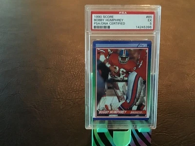 1990 Score -Denver Broncos Bobby Humphrey Signed PSA Slab  - Image 1 of 3