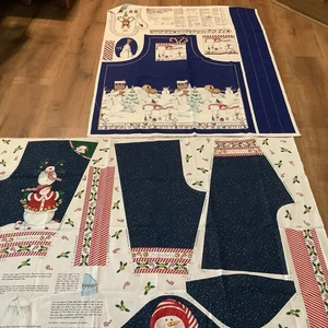 2 Daisy Kingdom East To Sew Panels Apron, Snowman Toddler Overalls - Picture 1 of 12