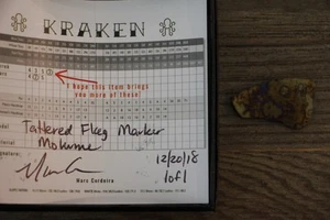 Kraken Tattered Flag Mokume 1 0f 1 Ball Marker - Picture 1 of 2