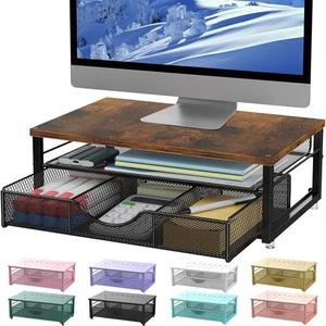 Computer Monitor Stand Riser, office organizer with Drawer, Office Organizers... - Picture 1 of 7