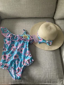 Tommy Bahama Kids Swimsuit W/matching Hat Size 5 - Picture 1 of 3