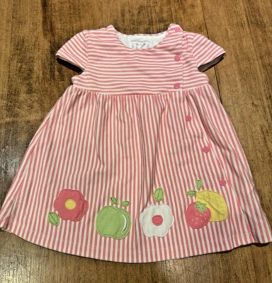 Vestido envolvente a rayas rosa y blanco Mayoral recién nacidas niñas talla 6-9 meses Foto 1 de 4