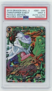 PSA MT 9 Christopher Sabat Piccolo, Master and Pupil DB1-099 Duo Power Rare - Picture 1 of 2