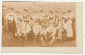 Frauen und Männer mit Bier in Lederhose Bayern Tracht evtl. Tölz ?  Foto ~1915 - Picture 1 of 2