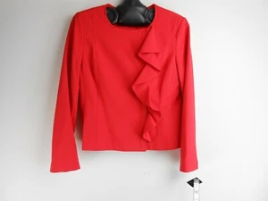 NWT Emily Women’s Career Red 2 Piece Skirt Suit Sz 10 MSRP $200 (L23) - Picture 1 of 8