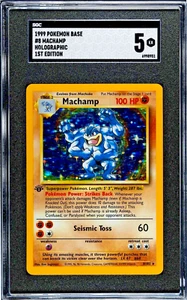 Pokemon 1999 Set Base Machamp Holo 1° Edizione #8 SGC 5 EX POP 80 - Foto 1 di 2