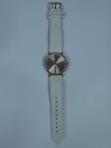 Aeropostale Damen-Analoguhr roségoldfarben mit weißem Band - neue Batterie! - Bild 1 von 7